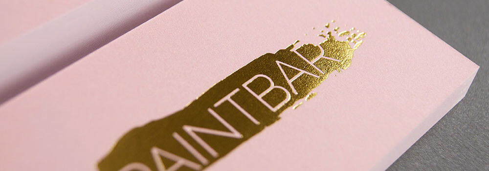 14PT Stamped Foil Business Card Enhance the look of your business card by including stamped foil. Select from Gold, Silver, Black, Green, Blue, Red, Pink and Copper.