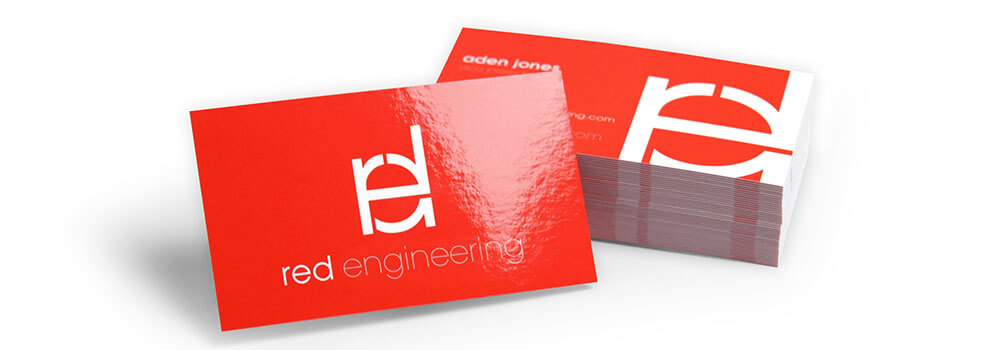 Gloss Laminated Business Card We’re excited to announce our new product; 22PT gloss laminated business card and 22PT gloss laminated postcard. Our new gloss laminated cards are printed on thick 16PT C2S card stock before receiving a super glossy 3 mil lamination that brings the total thickness of this card to 22PT!