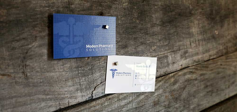 Silk business card with Spot UV Blue business card with Spot UV. The color Blue is known for evoking feelings of trust, dependability, and strength.