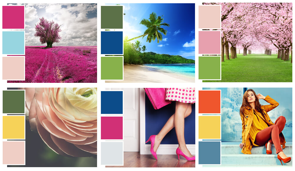 Color Combinations Based on Pantone Spring Colors Pantone Spring Color Swatches