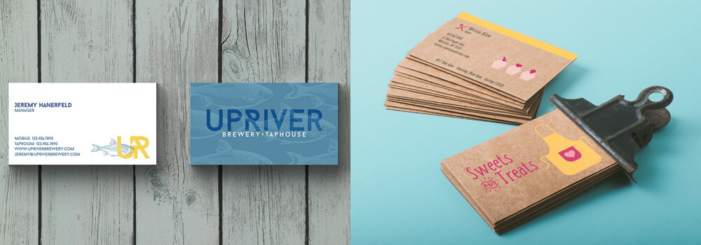 Business Cards Designs with the use of Spring Colors Unique business card designs based off this years Pantone color of the year.