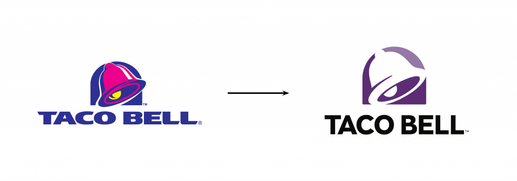 Taco Bell's New Brand Identity Taco Bell's New Brand Identity with the use of clean lines.