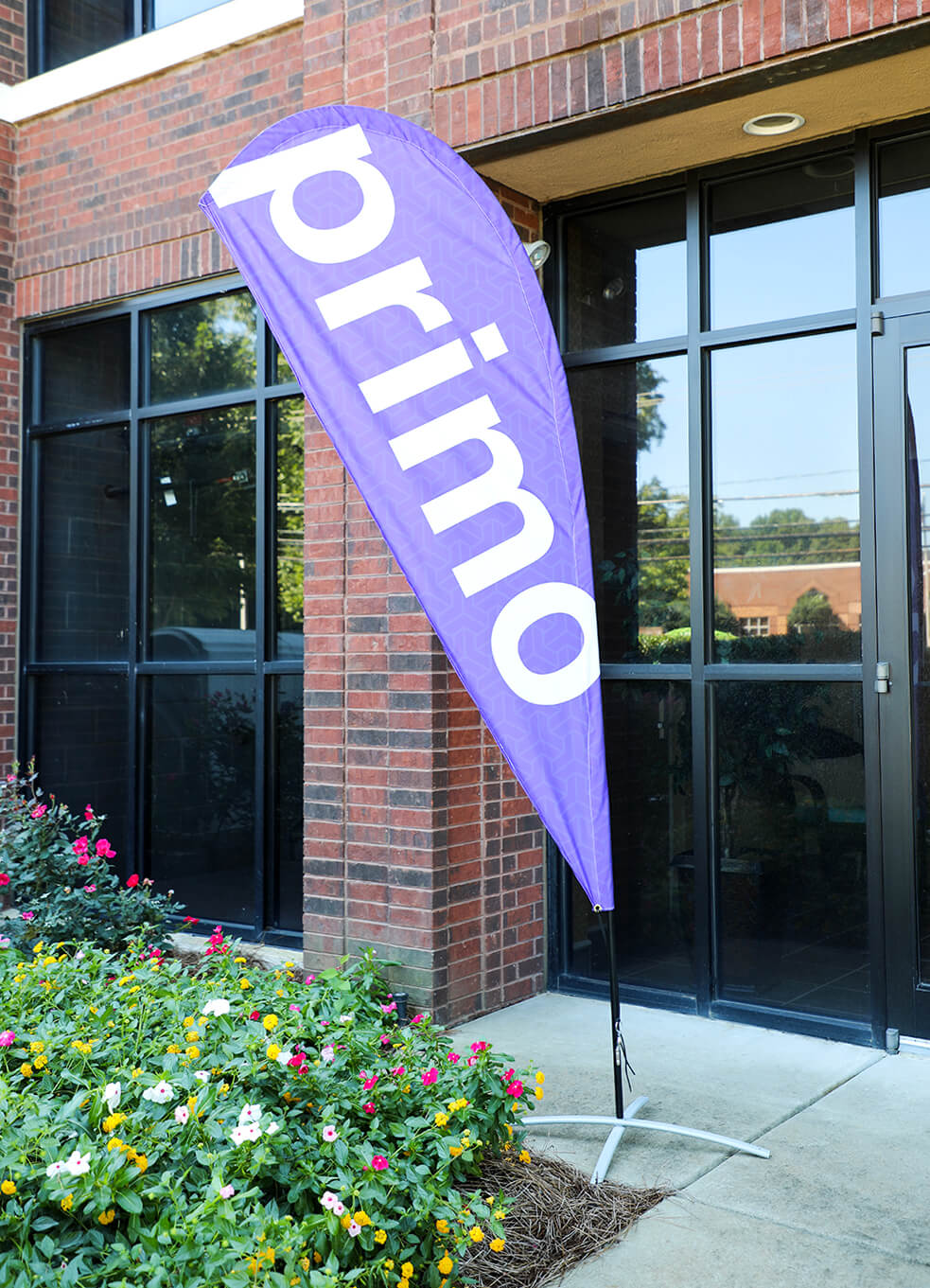 Primoprint Durable Promotional Flags Custom flags are a simple and effective way to share your business logo and message. Select from advertising feather flags or teardrop flags.