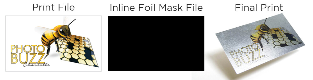 Inline Foil Mask File Setup This card wanted the entire front to be foiled. The mask file is completely 100% black.