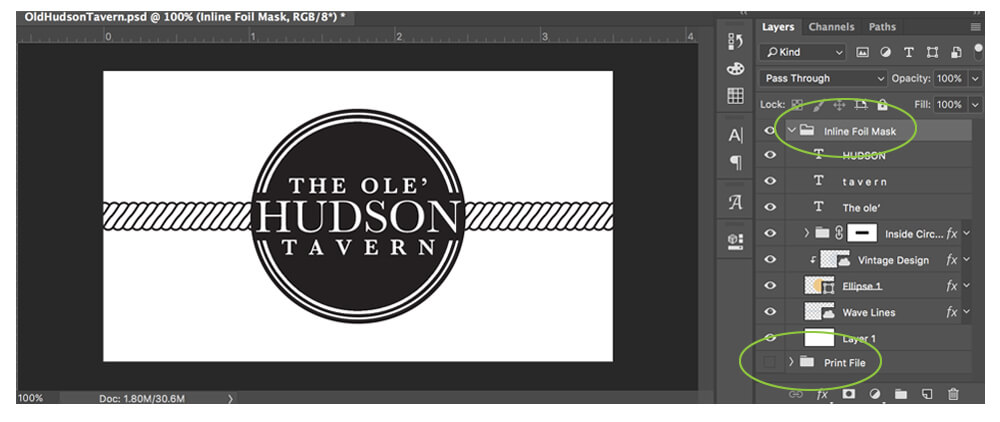 Creating an Inline Foil File for Print Inline Foil business card file. Learn how to create one for printing.