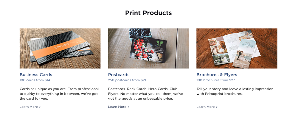New All Print Product Page We’ve created a new page to give you the ability to shop all of our products from one place.