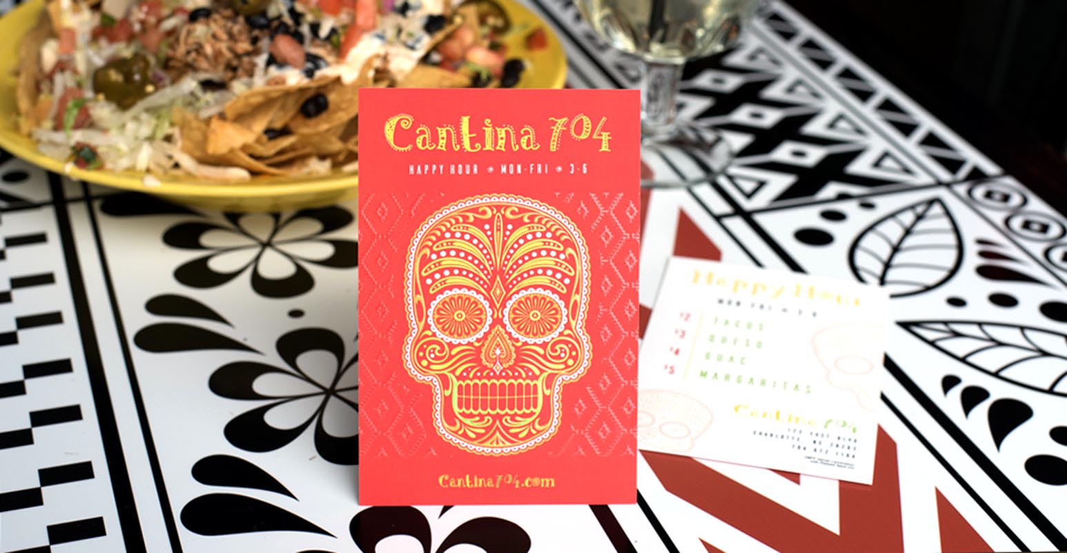Postcards are great for displaying daily food and drink specials.