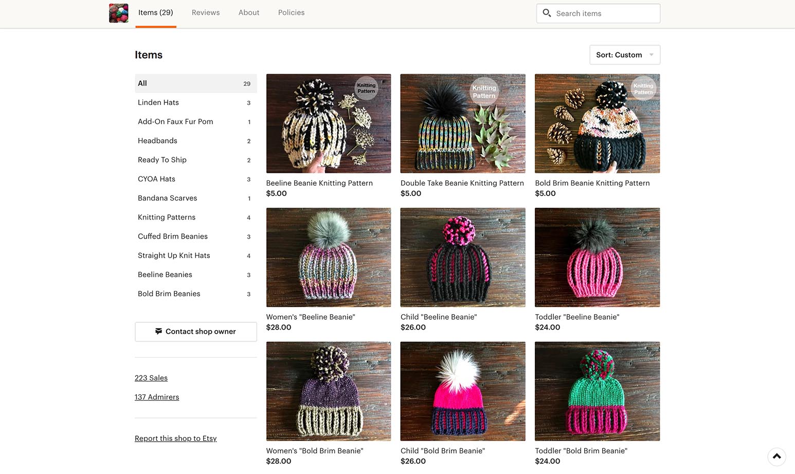 Flynnknit Etsy Shop Consider designing custom hang tags to improve your Etsy store's branding strategy.