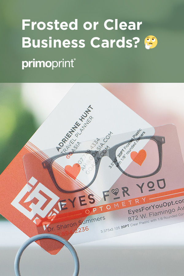 How to Decide Between Frosted and Clear Plastic Cards Frosted or Clear business cards? We've created a quiz to help take out the guesswork.