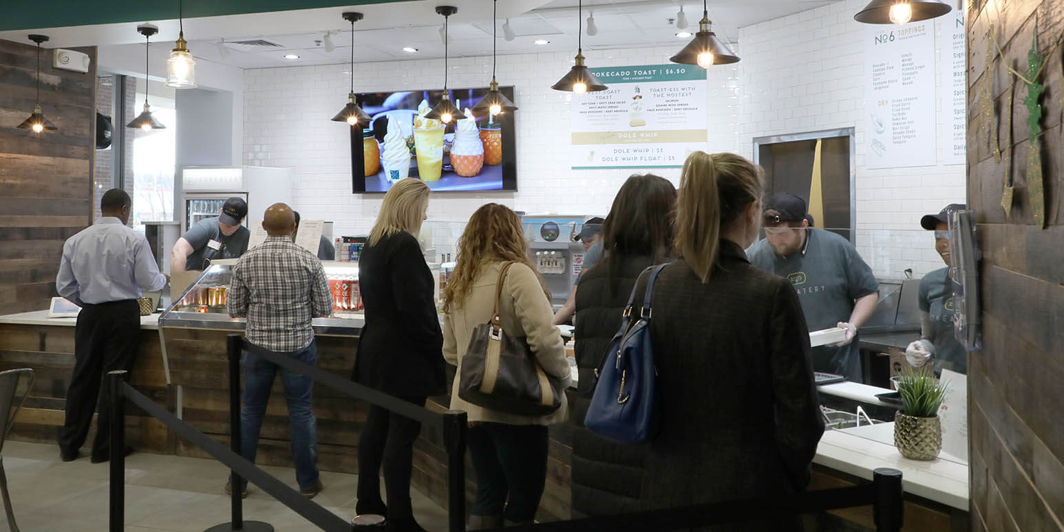 Line of Customers at Pokeatery When you have a poké box at Pokeatery, you taste the freshness and quality of the ingredients in every bite.