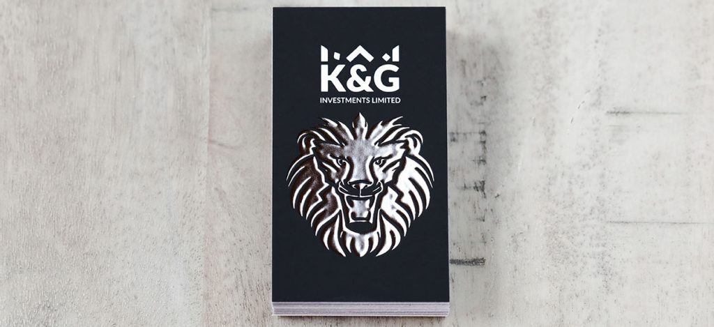 It's time to order business card! Show of your black business card by adding raised silver foil to the design.