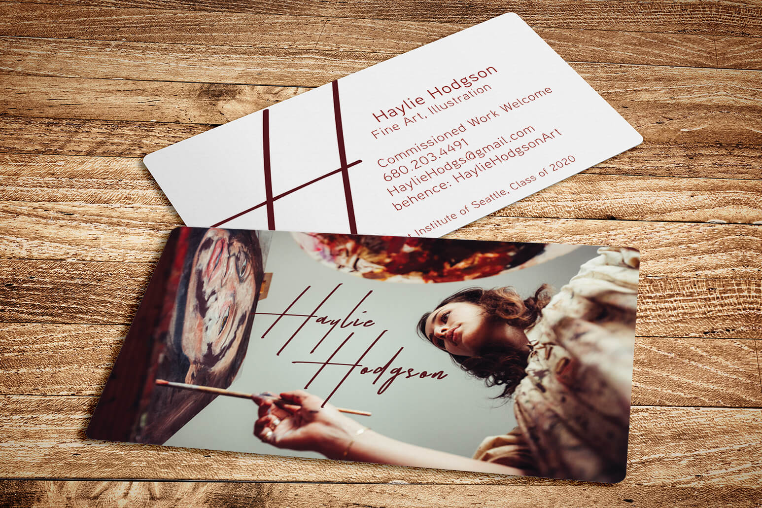Student Business Card Example From artists to photographers, student business cards can be an effective marketing tool for recent graduates.