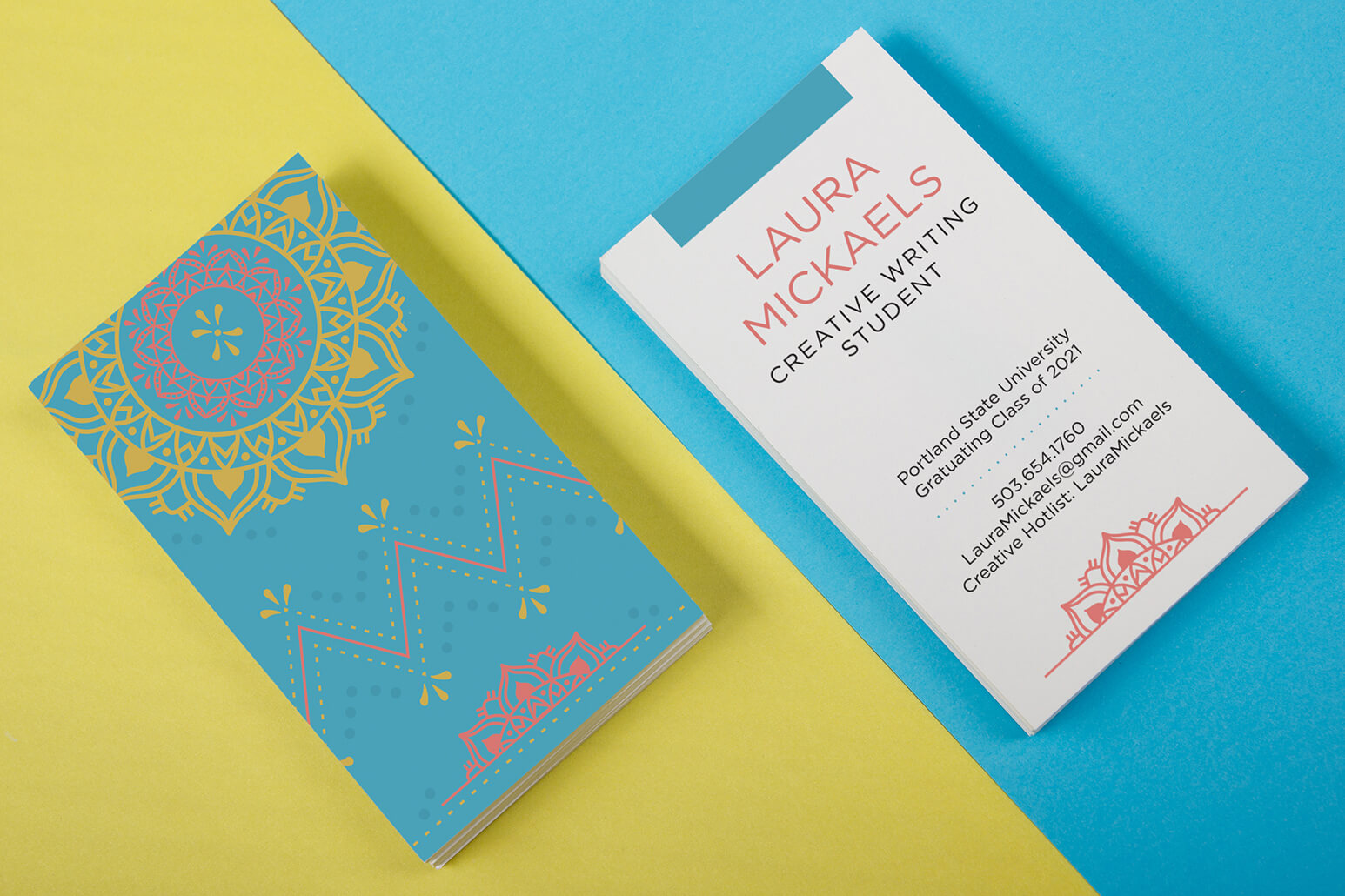 Example of a Student Business Card Business cards are effective tools fro college students wanting to highlight their profession.
