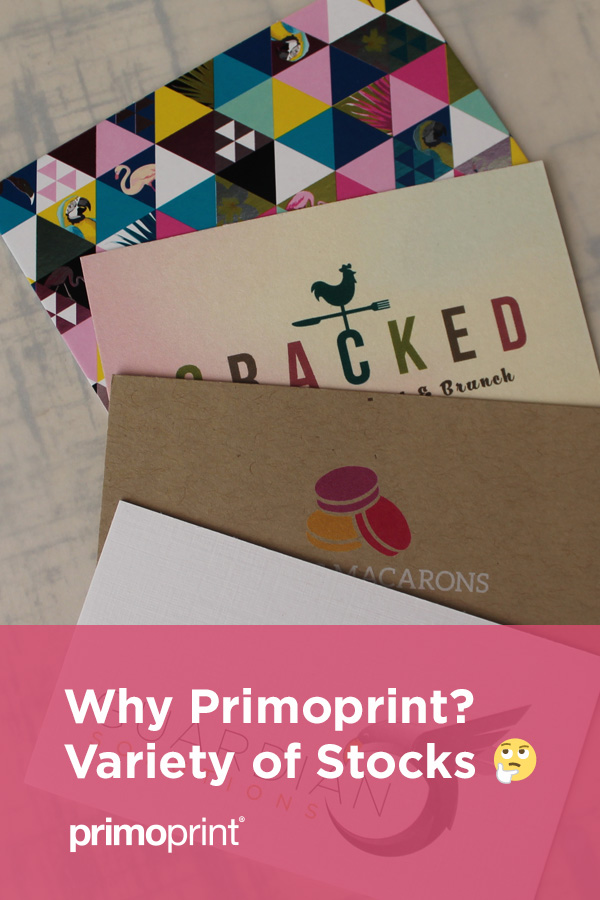 Variety of Card Stock Options At Primoprint, we offer a variety of cad stock options.