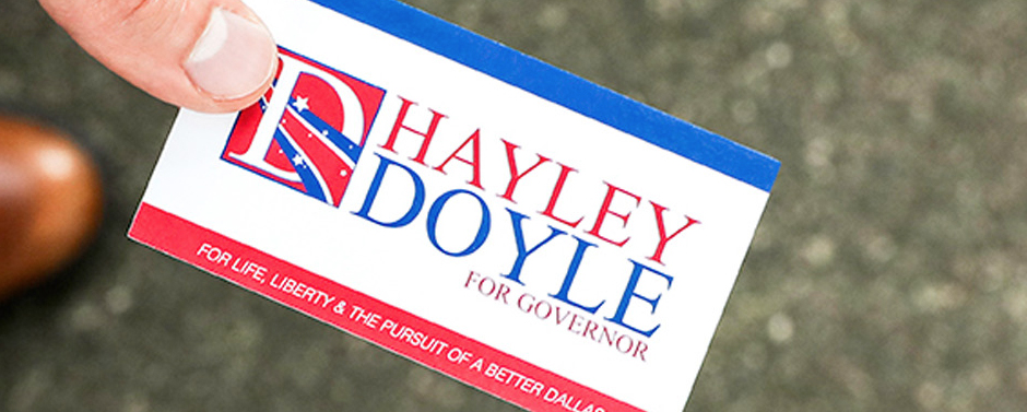 Political Business Cards Business cards are easy to carry and hand out at campaign events.