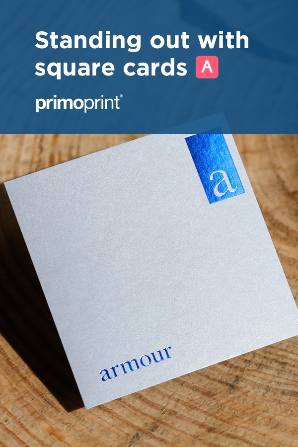 Standout With Square Business Cards Be creative and make a statement with square business cards.