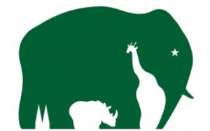 Kölner Zoo Logo The main logo is an elephant, but look closely, hidden in negative spaces lurk a rhinoceros and giraffe.