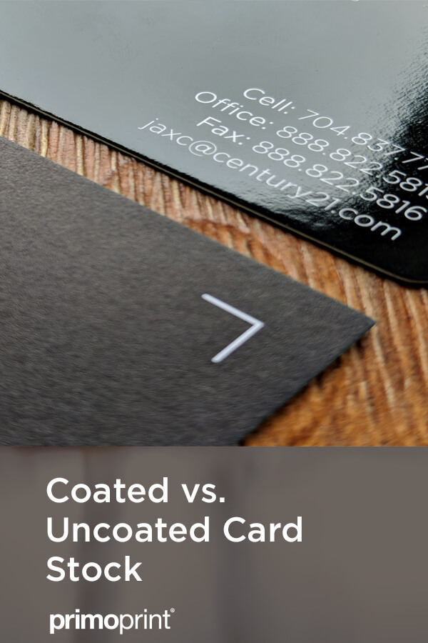 Coated vs. Uncoated Card Stock Let us help you select the best card stock for your project. The difference between Coated and Uncoated card stock.