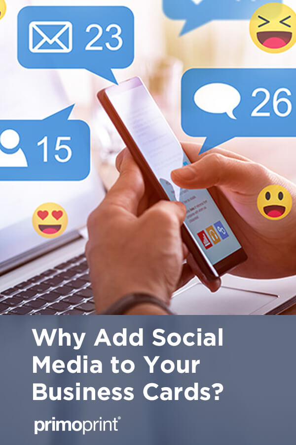 Why Add Social Media to Your Business Cards? There are multiple reasons to include social media icons on your business cards. Here are a few reasons why you should consider adding them to your business card design.