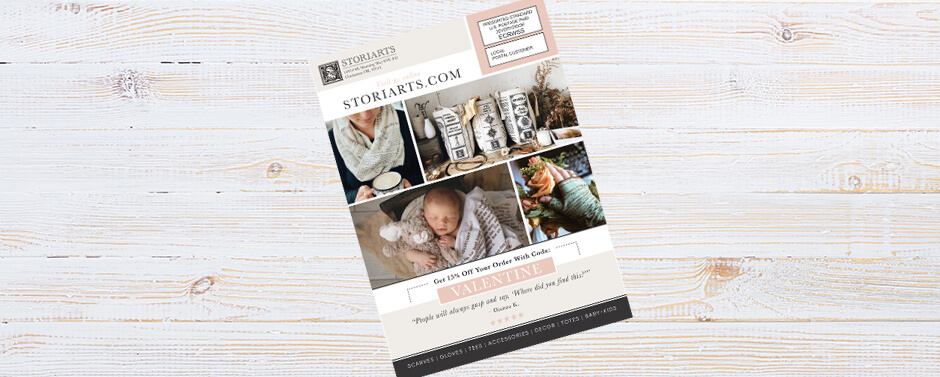 EDDM® Postcard Design - Back The back EDDM® design for StoriArts postcard