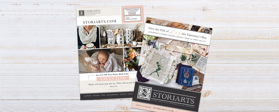 StoriArts Every Door Direct Mail Postcard The final EDDM® Postcard design for StoriArts.