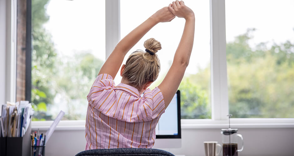 Work from Home Tips When working from home, set aside some time to take a break.