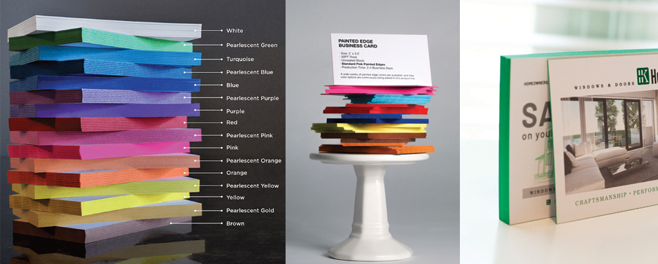 Painted Edge Cards - color options, 17 to choose from.