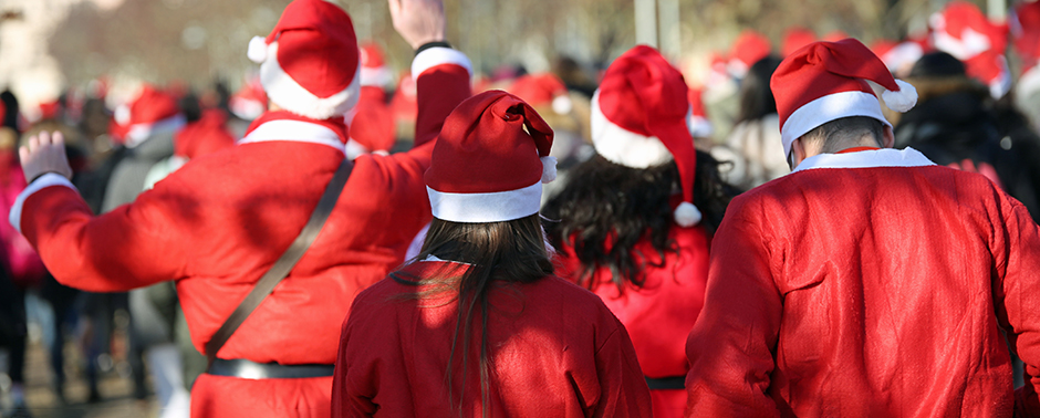 Santa run. Family tradition.